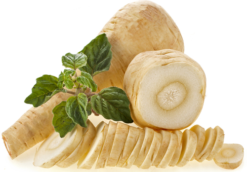 Whole and Sliced Parsnip