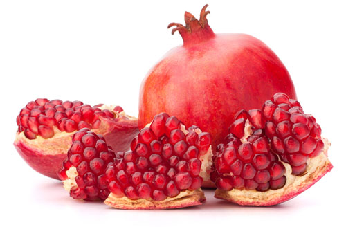 Whole Pomegranate and Pomegranate Seed Segments