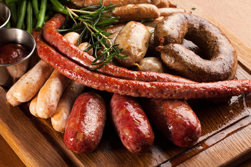 Assortment of Sausage Varieties