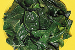 Sauteed Spinach on a Yellow Plate