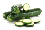 Whole and Sliced Zucchini